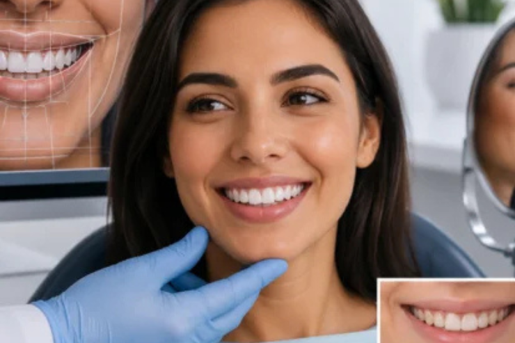 Smile design treatment consultation with a patient and dentist